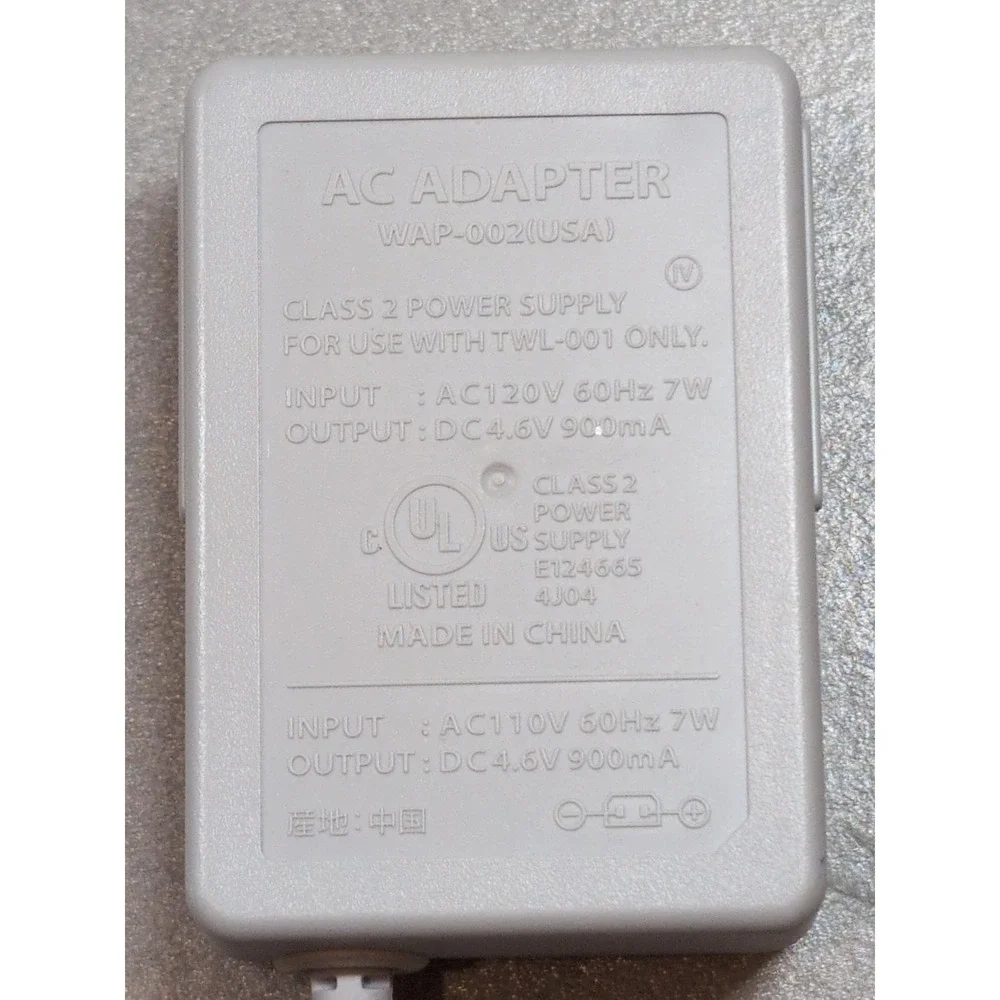 Nintendo Wii U GamePad AC Adapter WAP-002 OEM Power Supply Damaged AS-IS